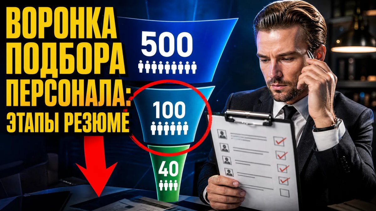 Воронка подбора персонала: этапы от резюме к выходам